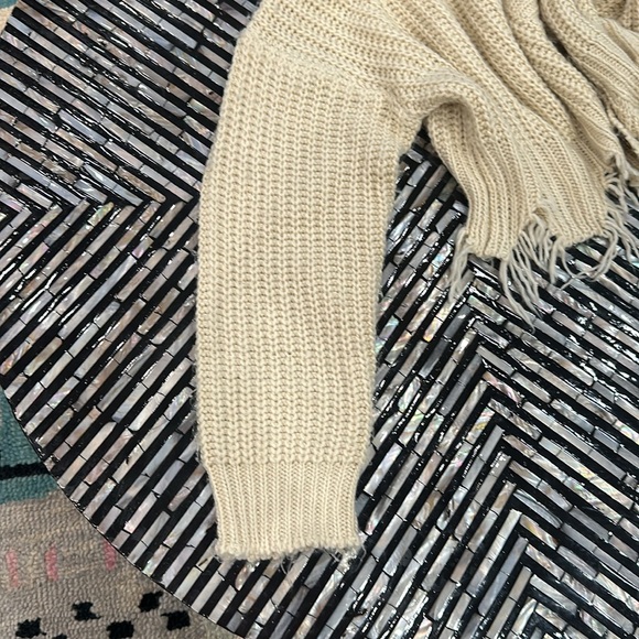 Hayden Cropped Button-Up Sweater With Rough Edges/Hems - Picture 5 of 8